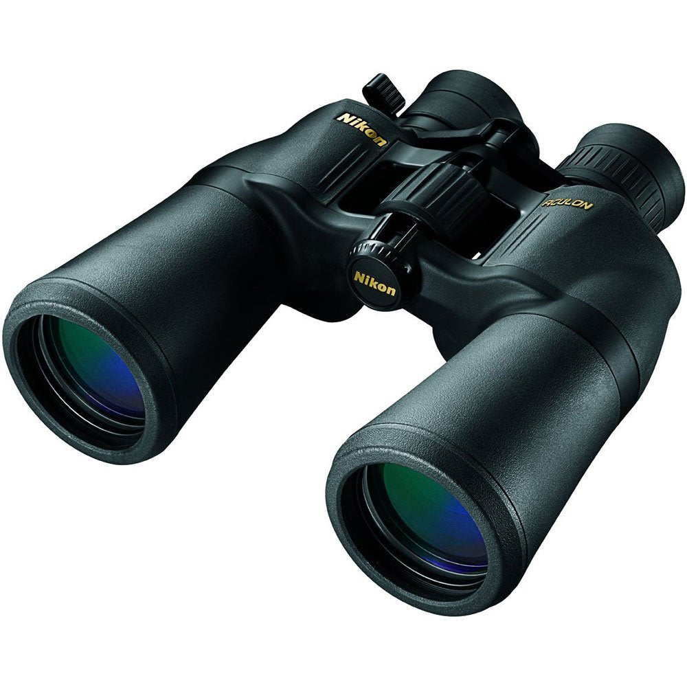 Buy now Nikon ACULON A211 10-22x50 Binocular | Multilayer coating, Porro prism Binocular with turn and slide eyecups, Tripod Adaptable | Official Nikon USA Model full-size 10-22x50 at indiglob india