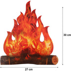 Buy now Boao 2 Set Fake Fire Fake Flame Camping Decoration 3D Cardboard Campfire Centerpiece Artificial Flames Campfire Party Decoration for Camp Bachelorette Christmas Party(12 x 10 Inch,Red Orange) at indiglob india