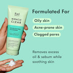 Rael Miracle Clear Facial Cleanser Face Wash (Exfoliating Cleanser, 5.1 oz) | Gentle Exfoliating Deep Pore Cleansing with Succinic Acid & Minerals, Korean Skin Care for Oily & Combination Skin