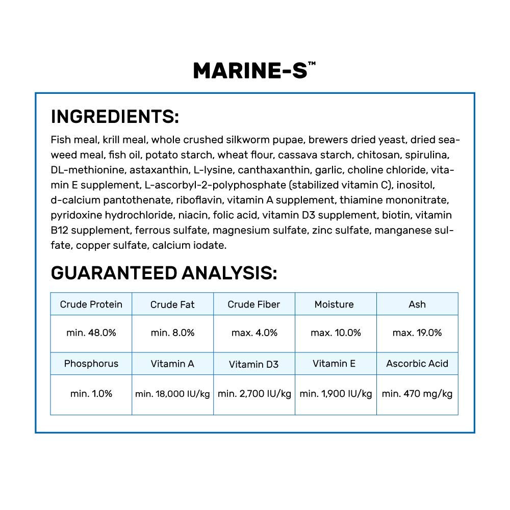 Hikari® Marine -S™ Slow-Sinking Pellet Food for Smaller Saltwater Fish, 1.76 oz (50g)