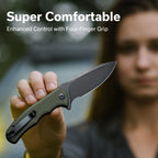 CIVIVI Mini Praxis Folding Pocket Knife, 2.98" D2 Steel Blade, OD Green