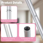 Mop Handle Compatible with Swiffer, Detachable Pink Extra Long Mop Handle for Swiffer
