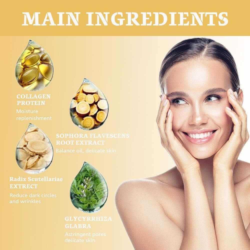 24K Gold Under Eye Collagen Patches, 30 Pairs