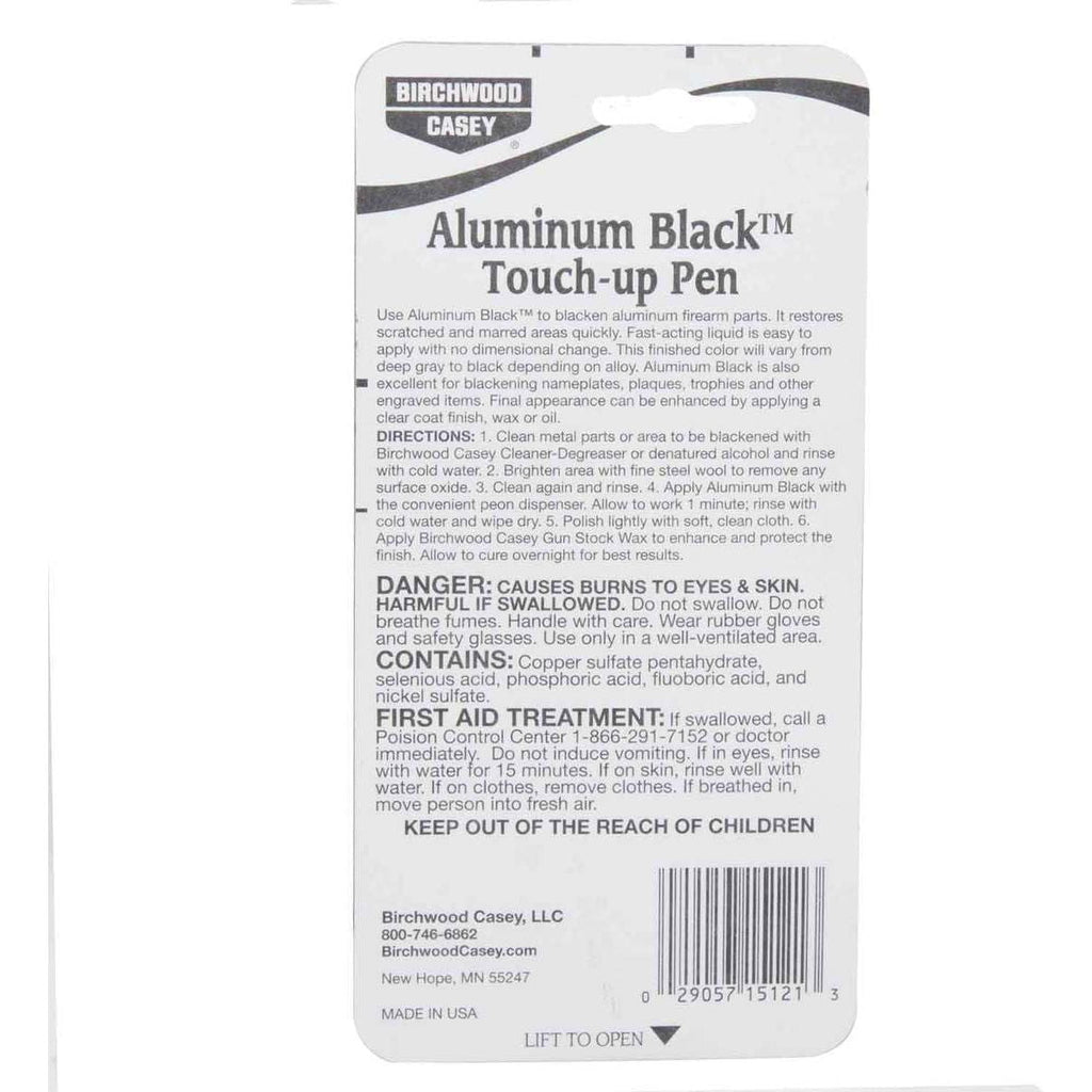 Buy now Birchwood Casey Fast-Drying Fast-Acting Aluminum Black Metal Finish Touch-Up Pen for Restoring Scratched and Marred Areas at indiglob india