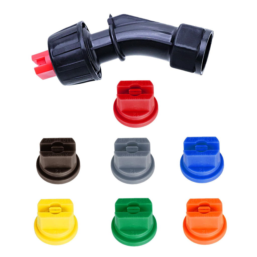 110° Flat Fan Spray Nozzles, 7PCS 0.1–0.6mm Sprayer Nozzle Tips