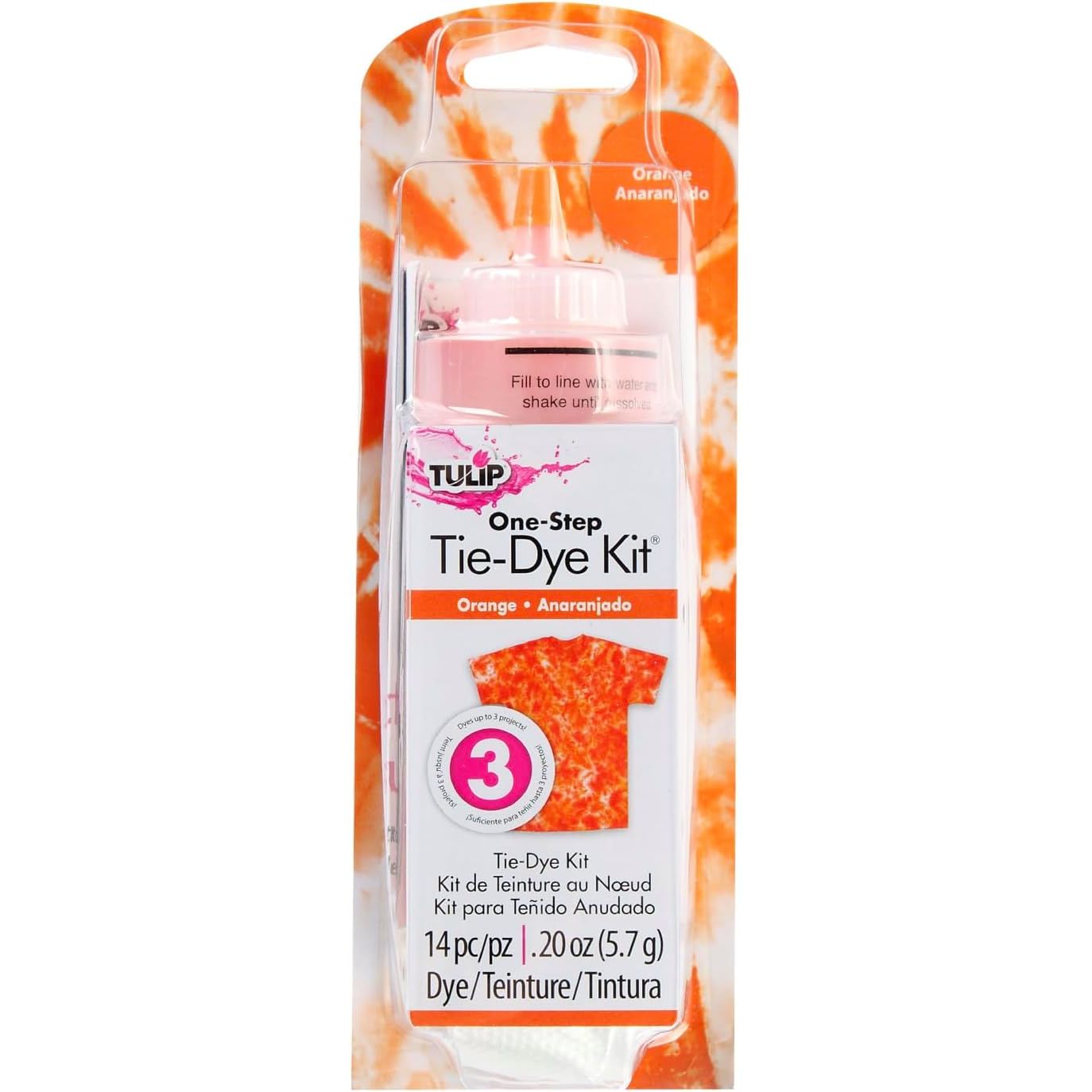 Buy now Tulip One-Step Tie-Dye Kit, Vibrant Colors for Fabric 4 fl oz, Yellow Orange at indiglob india