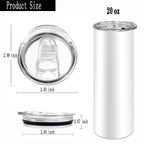 20 oz Skinny Tumbler Replacement Lids, Clear, 5 Pack