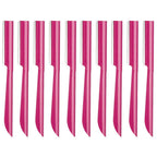 Eyebrow Trimmer, Completely Stainless Steel Eyebrow Razor Shaper for Men and Women, Grooming Shavers(10 pcs/box)