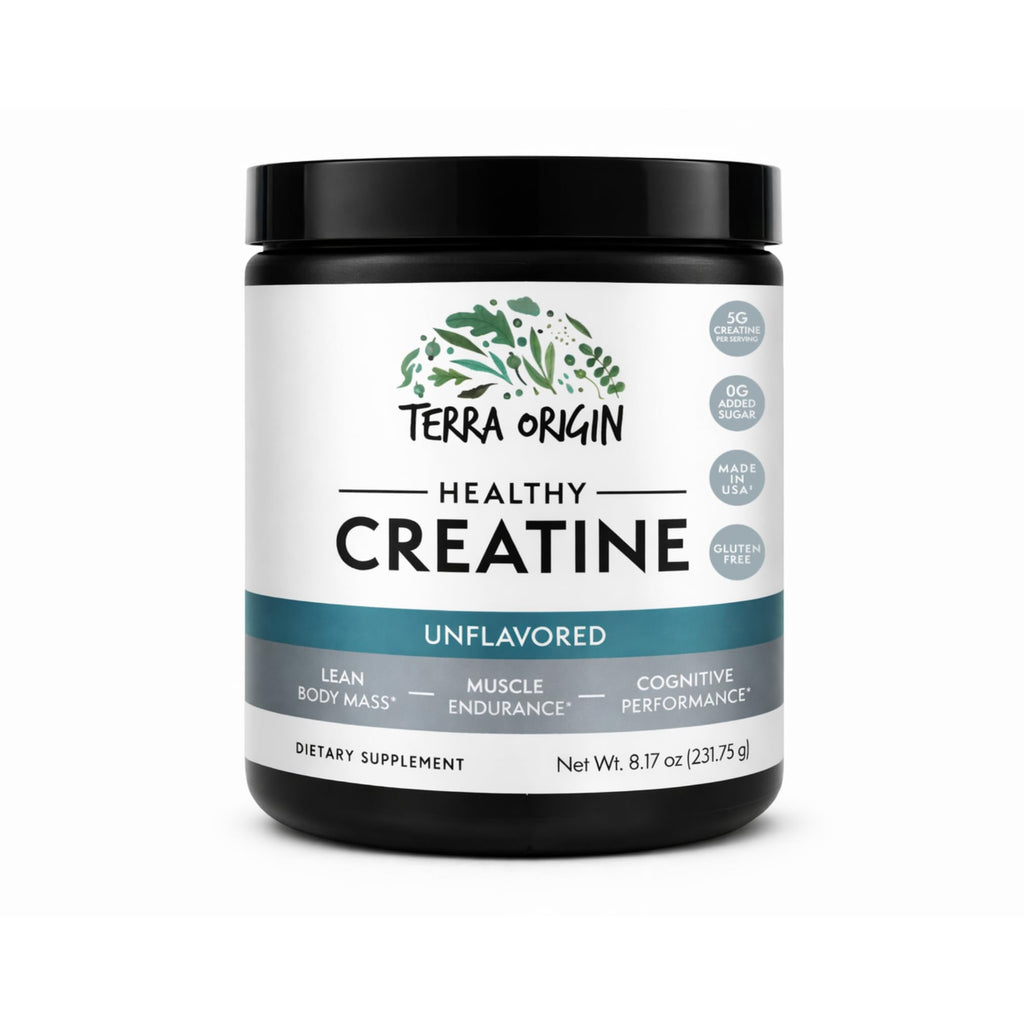 TERRA ORIGIN Healthy Creatine Micronized Monohydrate Powder | 30 Stick Packs | Support for Muscle and Cognitive Performance* | Supplement for Women and Men | Unflavored, Gluten Free, Zero Sugar
