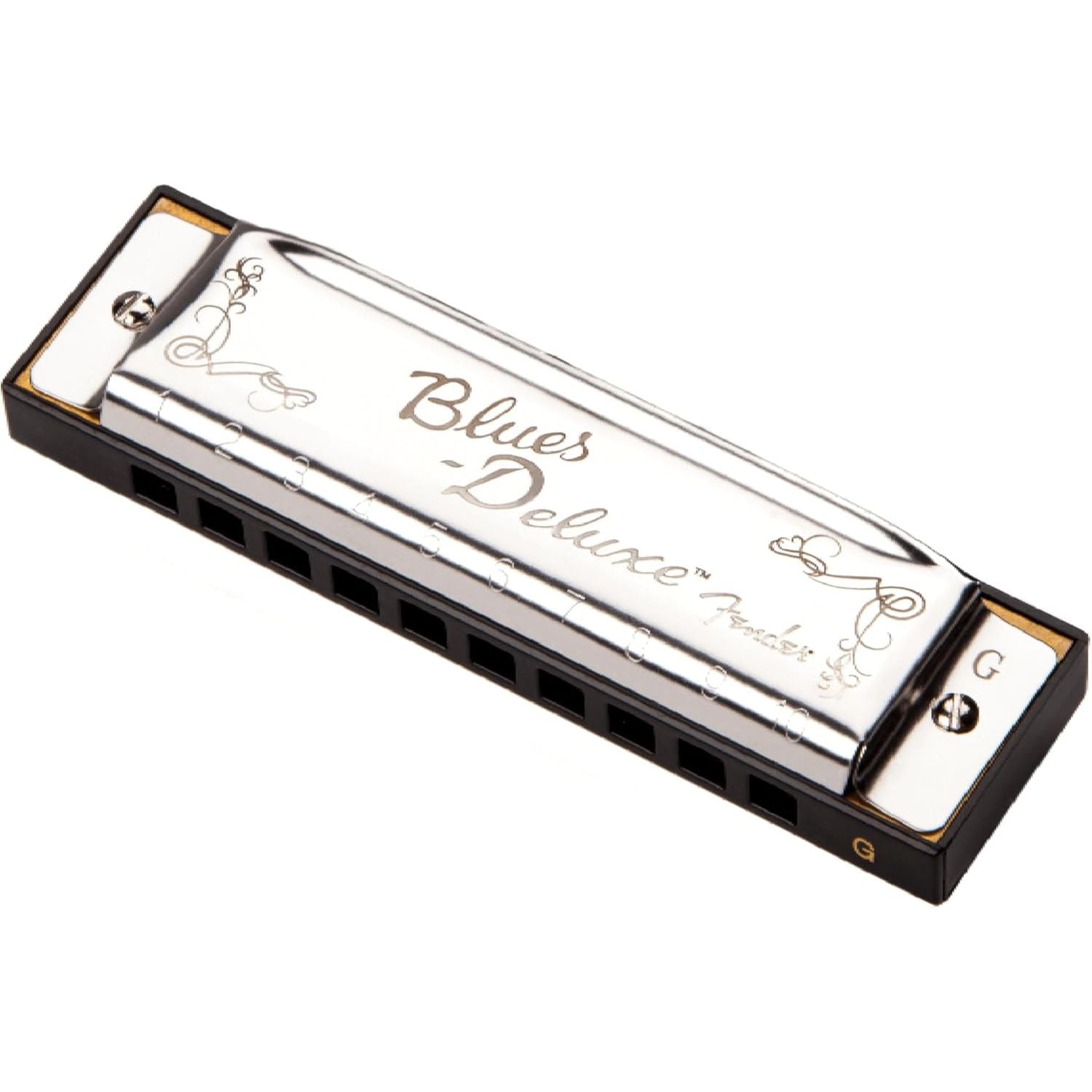 Buy now Fender Blues Deluxe Harmonica, Stocking Stuffers, Guitar Accessories, Pack of 7 with case (Keys C, G, A, D, F, E, B Flat) Pack of 1 Key of E at indiglob india