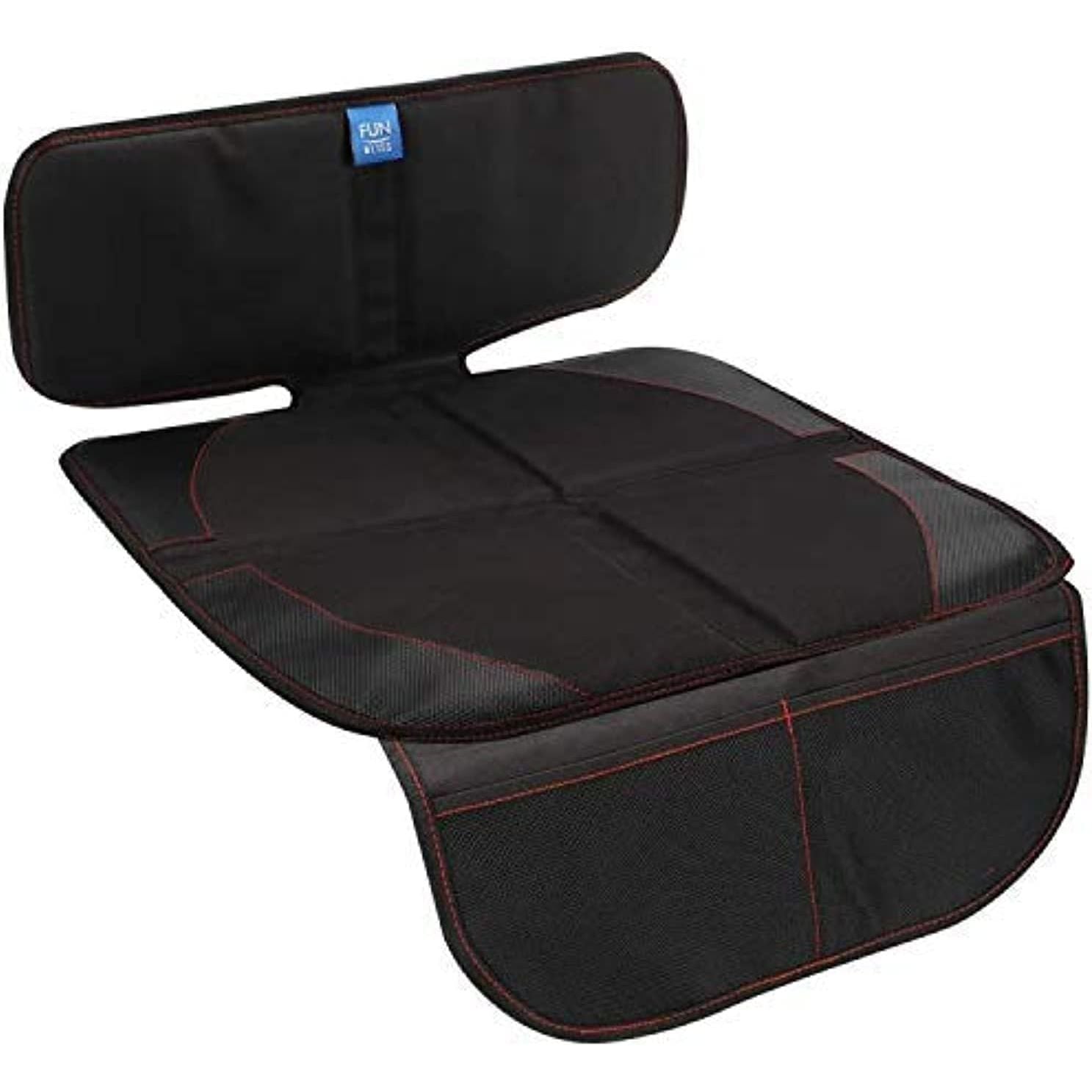 Buy now funbliss Car Seat Protector for Child Car Seat,Auto Seat Cover Mat for Under Carseat with Thickest Padding to Protect Leather & Fabric Upholstery,PVC Leather Reinforced Corners at indiglob india