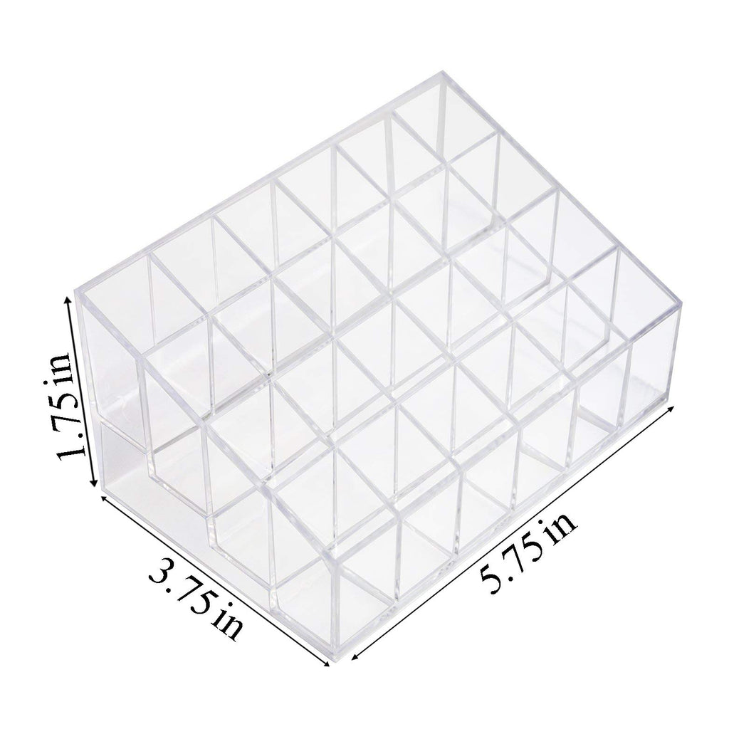 Super Z Outlet Transparent Cosmetic Makeup Organizer for Lipstick, Brushes, Bottles, and More - Clear Case Display Rack Holder