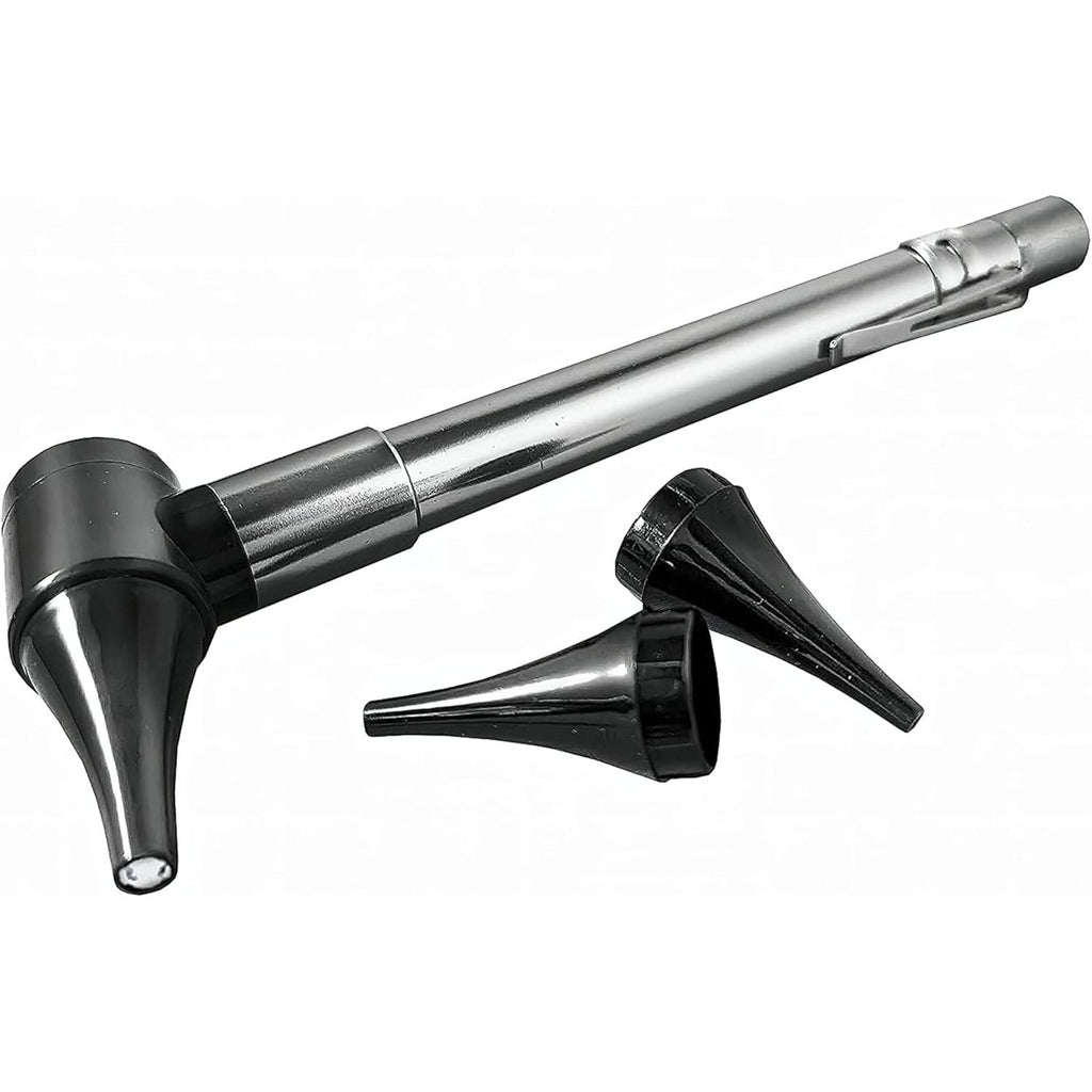 Buy now Third Generation Dr Mom Slimline Stainless LED Pocket Otoscope with Soft White Natural Hue Light Spectrum in Clamshell Packaging Default at indiglob india