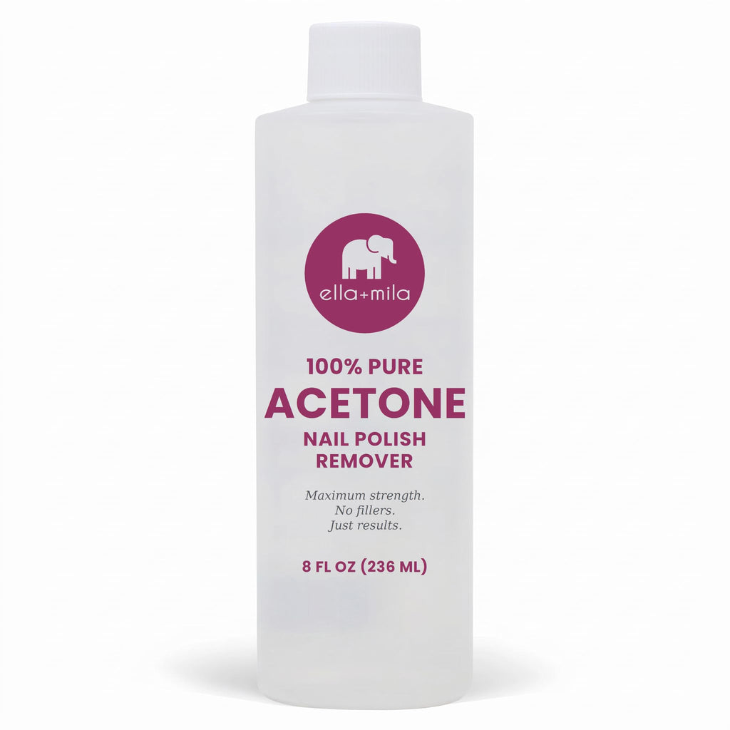 ella+mila 100% Pure Acetone Nail Polish Remover for Acrylic & Gel, 8 fl oz