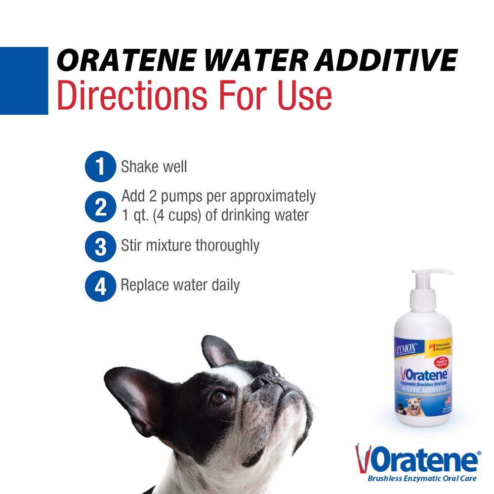 Pet King Brands ZYMOX Oratene Enzymatic Brushless Oral Care Water Additive, 8oz