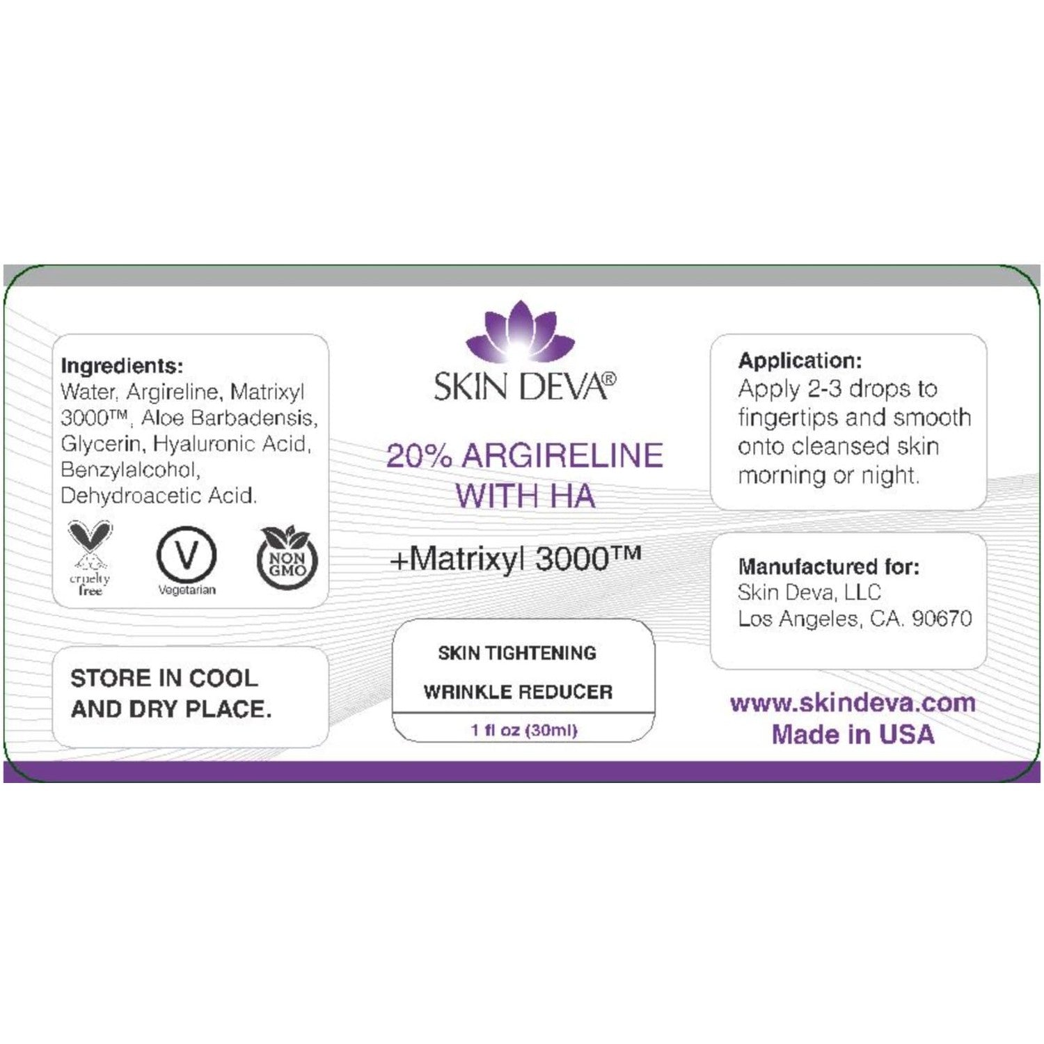 Buy now SKIN DEVA 20% Argireline Serum with Matrixyl 3000 Pure Hyaluronic Acid Serum For Face Deep Wrinkle Reducer Anti Aging Tones Skin and Stimulates Collagen Peptides Serum For Face at indiglob india