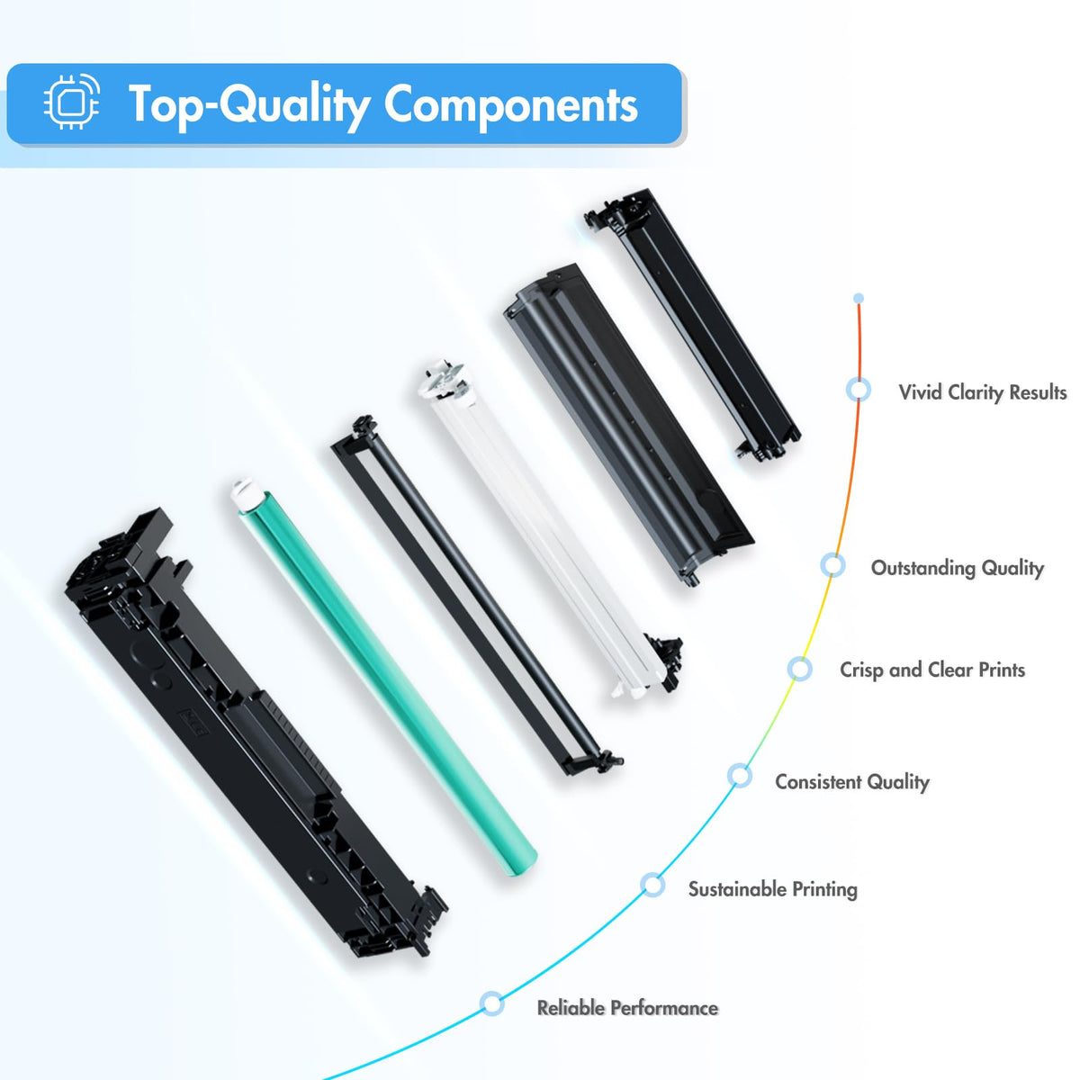 201X Toner Cartridges 4 Pack High Yield for HP 201A LaserJet MFP M277dw
