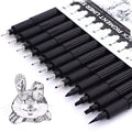 Buy now TWOHANDS Art Pens,Fineliner Ink Pens,Set of 12 Technical Drawing pen,Pigment Pen,Fine Point,Black,Waterproof,for Art Watercolor,Sketching,Anime,Manga, 902188 Black 1 Count (Pack of 12) at indiglob india