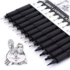 Buy now TWOHANDS Art Pens,Fineliner Ink Pens,Set of 12 Technical Drawing pen,Pigment Pen,Fine Point,Black,Waterproof,for Art Watercolor,Sketching,Anime,Manga, 902188 Black 1 Count (Pack of 12) at indiglob india