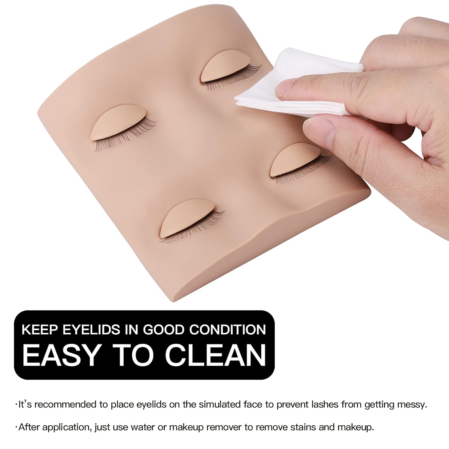 Buy now Pretty memory Lash Mannequin Head with 2 Pairs of Removable Practice Eyelids, Realistic Eyelash Mannequin Head, Soft-Touch Lash Extension Supplies for Practice at indiglob india