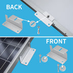 16 Units per Set Solar Panel Mounting Z Brackets, Solar Panel Mounting Brackets Lightweight Aluminum Corrosion-Free for RVs, Trailers, Boats, Yachts, Wall and Other Off Gird Roof