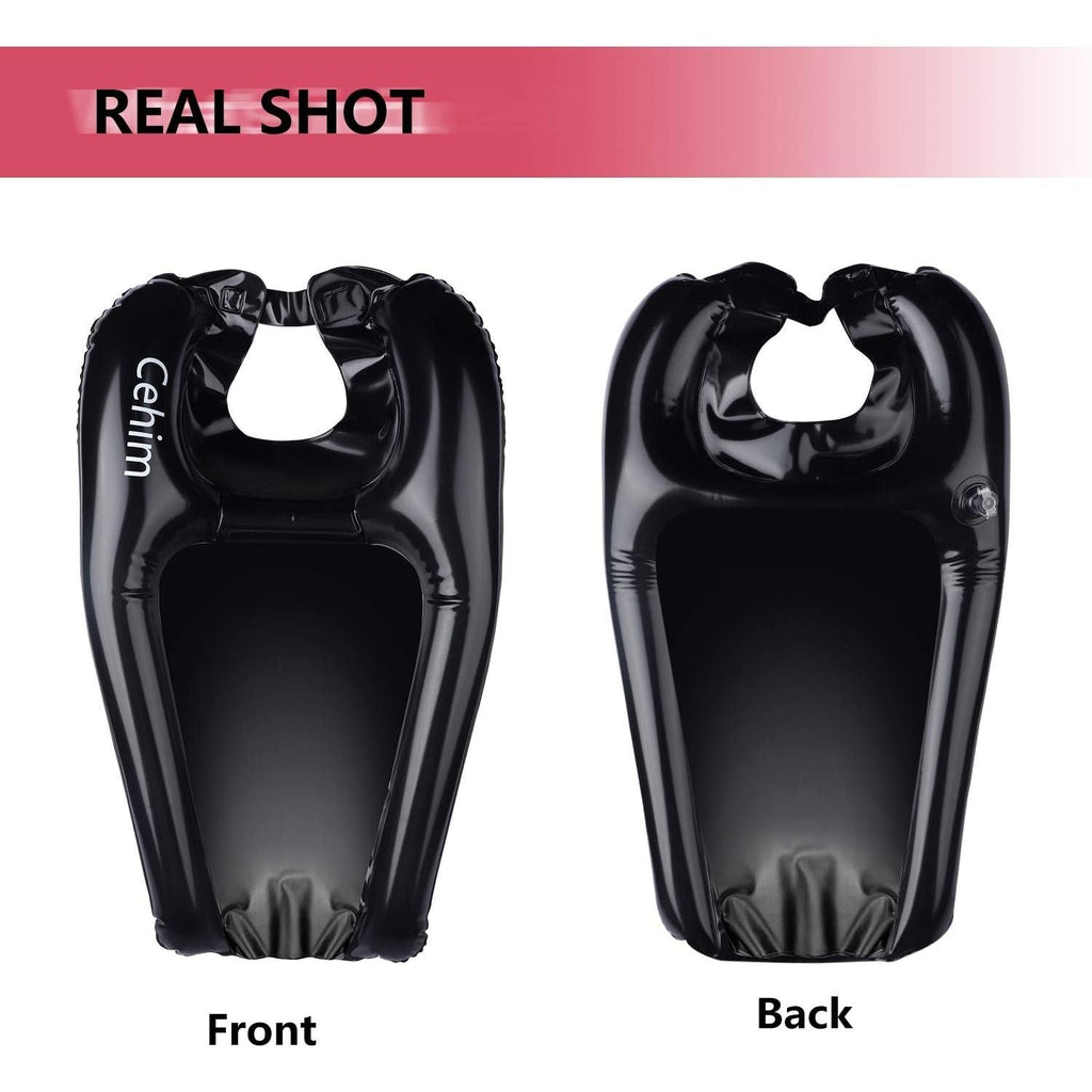 Buy now Inflatable Shampoo Basin - Portable Shampoo Bowl, Hair Washing Basin for Bedridden, Disabled,Injured, Hair Wash Tub for Dreadlocks and at Home Sink Washing (Black, Medium) at indiglob india