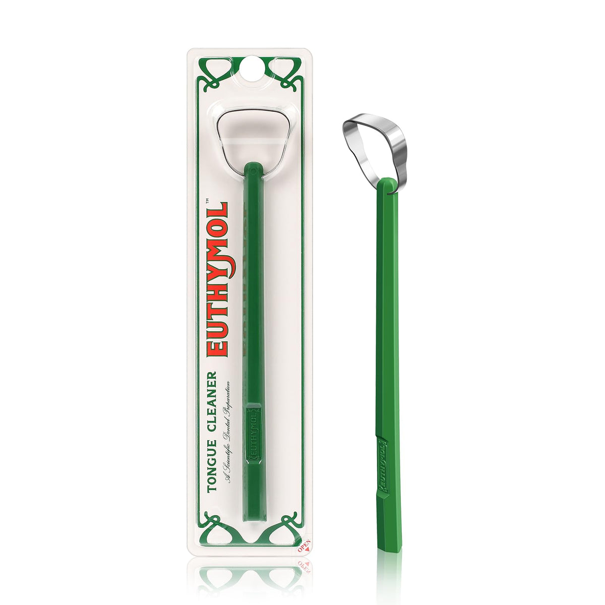 EUTHYMOL 304 Stainless Steel Tongue Scraper – Removes Tongue Plaque
