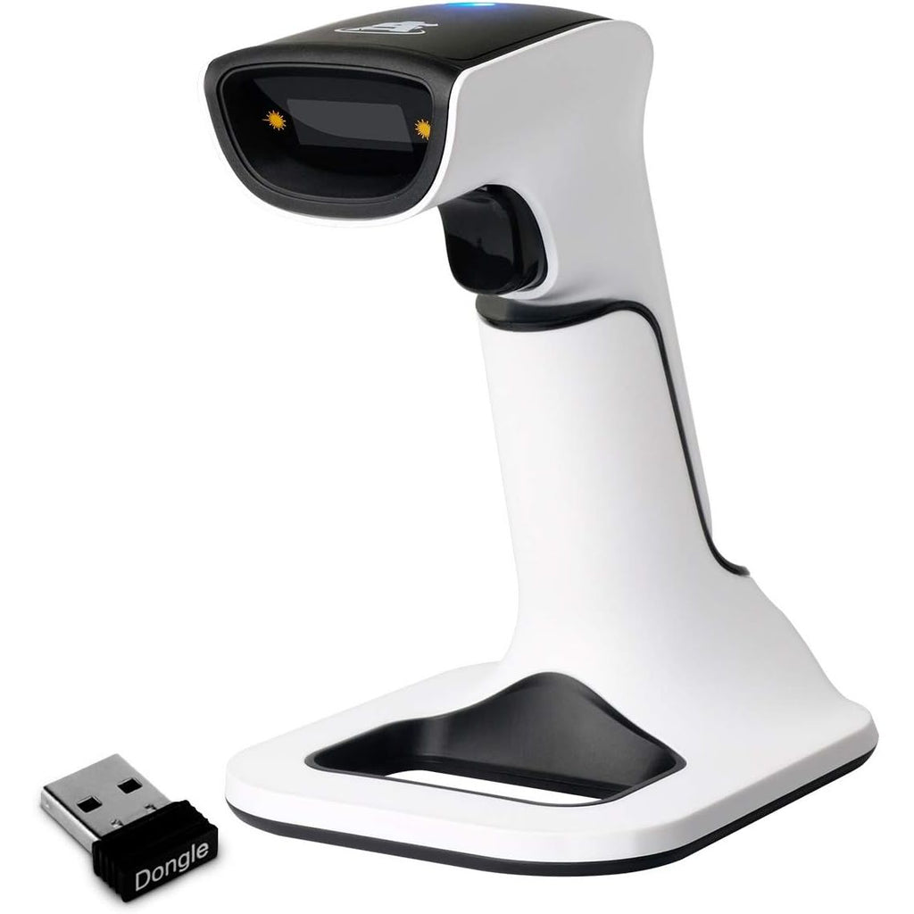 Buy now ScanAvenger Wireless Portable 1D&2D with Stand Bluetooth Barcode Scanner: 3-in-1 Handheld Scanner, Rechargeable Battery for Inventory - USB Bar Code/QR Reader (1D&2D with Next Gen Stand) 1D&2D With Next Gen Stand at indiglob india