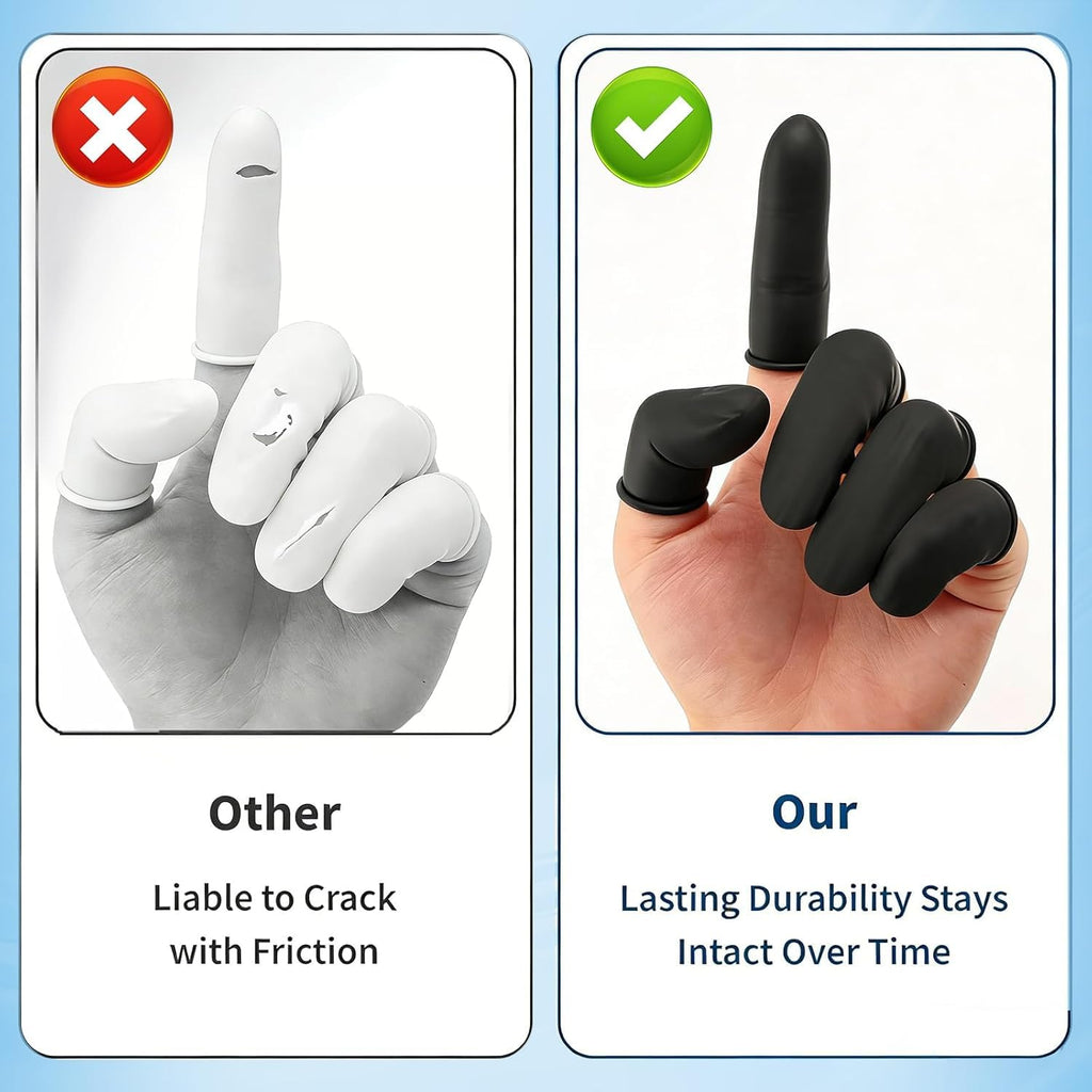 100 Pcs Disposable Finger Cots, Finger Protectors, Finger Gloves for Manicure,Beauty, Massage, Industrial Use