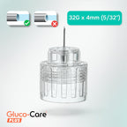 GLUCO-CARE Plus Pen Tips, 32G x 4mm, Ultra-Fine, Twist-On Design, 100 Count