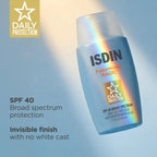 ISDIN Fusion Water MAGIC Lightweight Clear Face Sunscreen SPF 40 | Daily Use, Hyaluronic Acid, Vitamin E, Fast Absorbing, No Greasy Residue, Non-comedogenic, Dermatologist Recommended