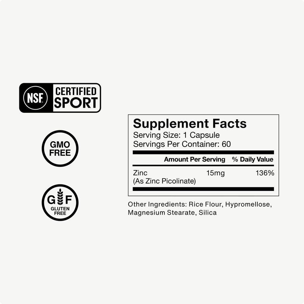 Momentous Zinc Picolinate Bioavailable Supplement, 15mg per Serving
