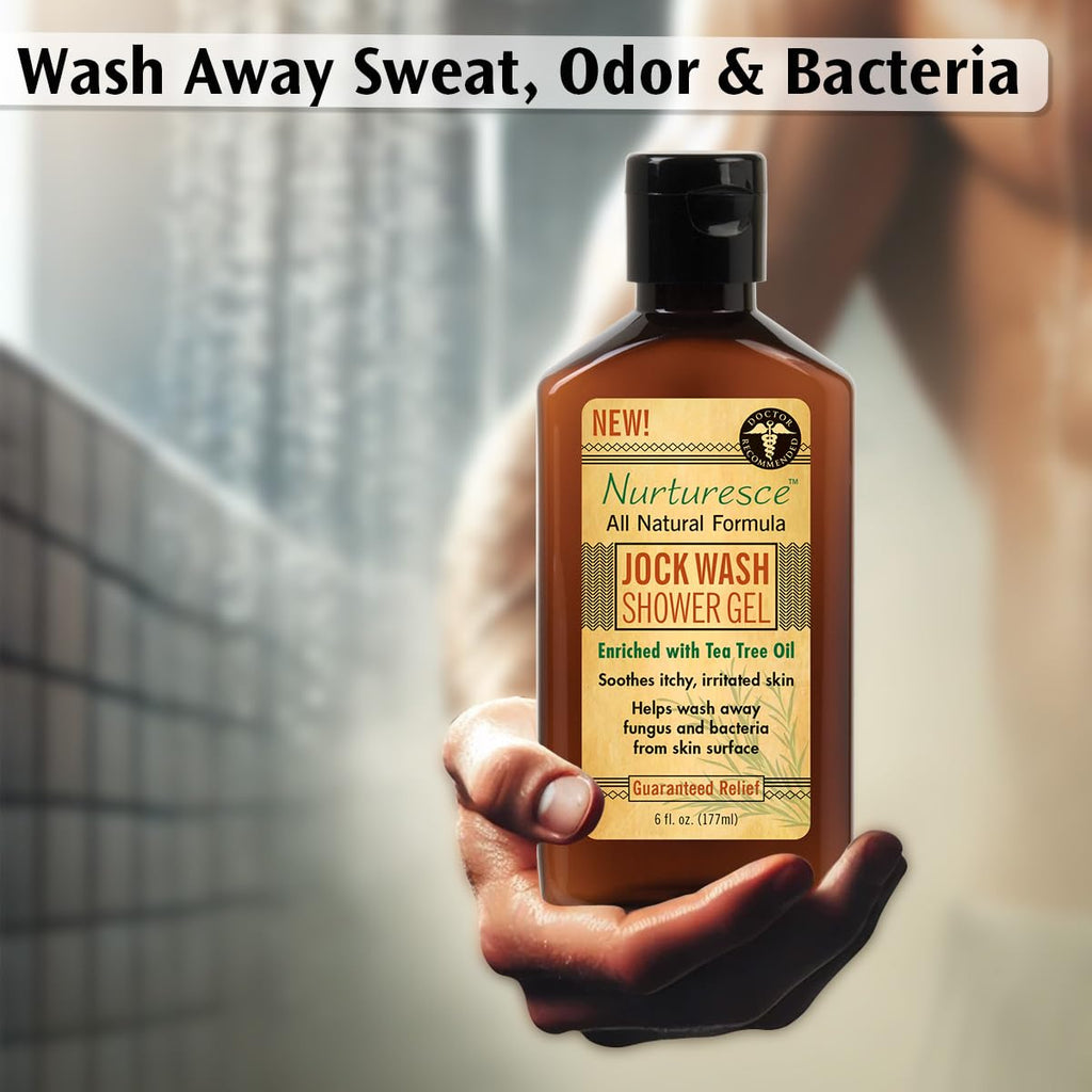 Pedifix Nurturesce Jock Wash Shower Gel, Tea Tree Oil, 6 fl oz
