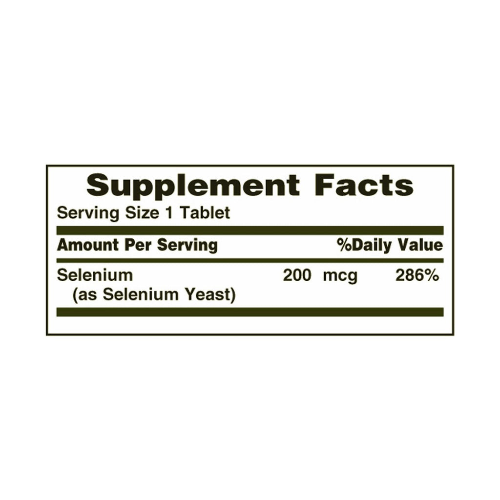 Nature's Bounty Selenium 200 mcg Natural High Selenium Yeast, 100 Tablets (Pack of 3)