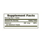 Nature's Bounty Selenium 200 mcg Natural High Selenium Yeast, 100 Tablets (Pack of 3)
