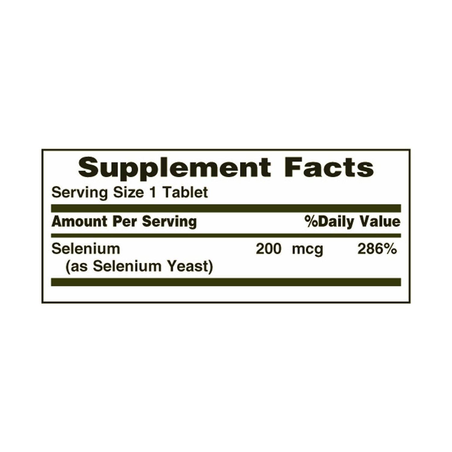 Nature's Bounty Selenium 200 mcg Natural High Selenium Yeast, 100 Tablets (Pack of 3)