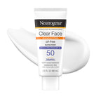 Neutrogena Clear Face Sunscreen Lotion SPF 50, 3 fl. oz | For Acne-Prone Skin, Broad Spectrum UVA/UVB Protection, Fragrance-Free, Oxybenzone-Free, Water-Resistant