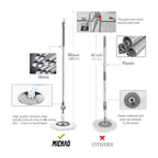 Michao Spin Mop Bucket Deluxe 360 Spinning Floor Cleaning System