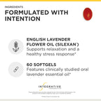 Integrative Therapeutics Lavela WS 1265 - Silexan Supplement for Sleep & Stress Support* - Lavender Essential Oil - 60 Softgels (60 Servings)