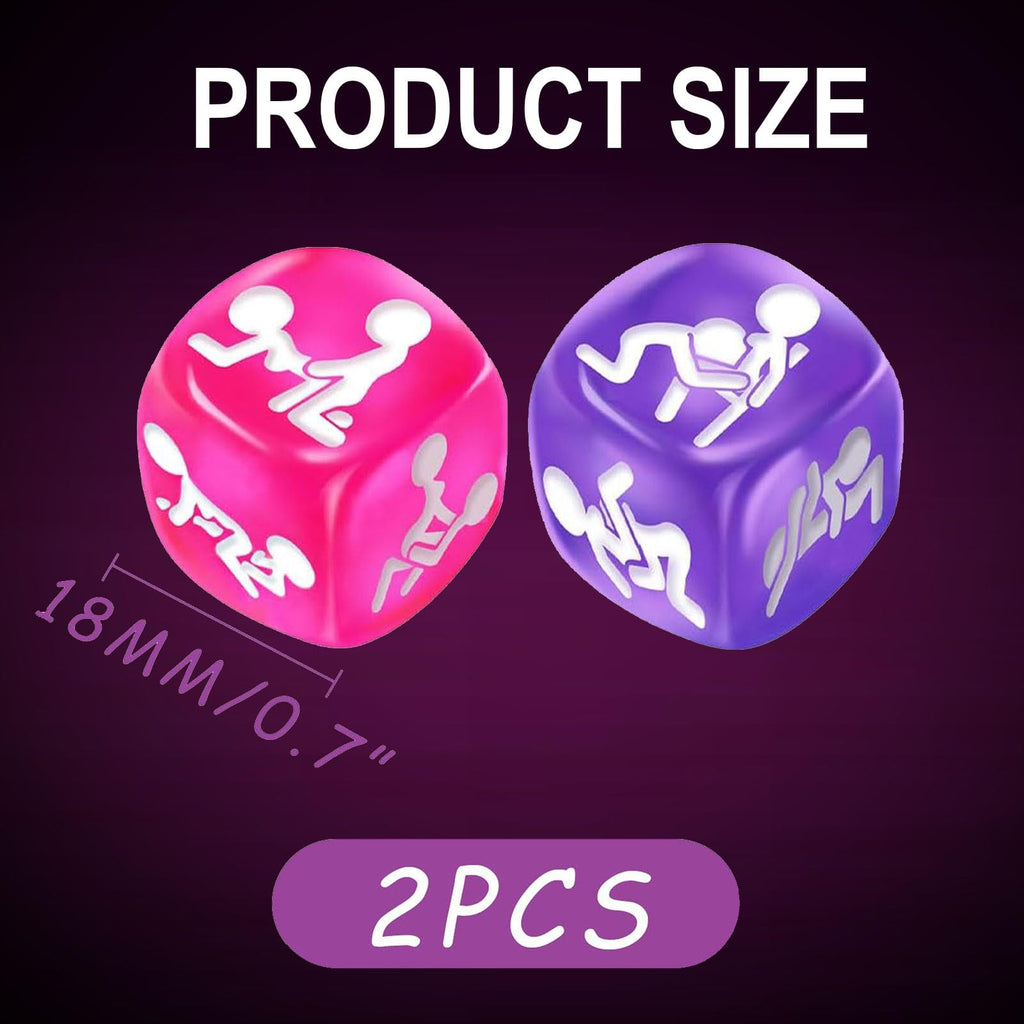 Erotic Positions Sex Dice Sex Game, Naughty Date Night Dice Adult Sex Toys for Couples with 12 Positions for Foreplay & Sexual Pleasure, Fun Couples Games Bedroom Sex Toy Gifts