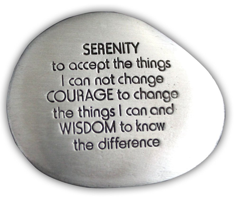 Buy now Cathedral Art Serenity Prayer Soothing Stone - Engraved Rock with Inspirational Words, Mindfulness and Meditation Stones for Stress, Worry, and Anxiety, 1-1/2-Inch, Silver at indiglob india