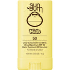 Sun Bum Kids SPF 50 Clear Face Stick Sunscreen - Travel Size, 0.53 oz | Wet or Dry Skin Application, Broad Spectrum with Vitamin E, Hawaii Act 104 Compliant (Without Octinoxate & Oxybenzone)