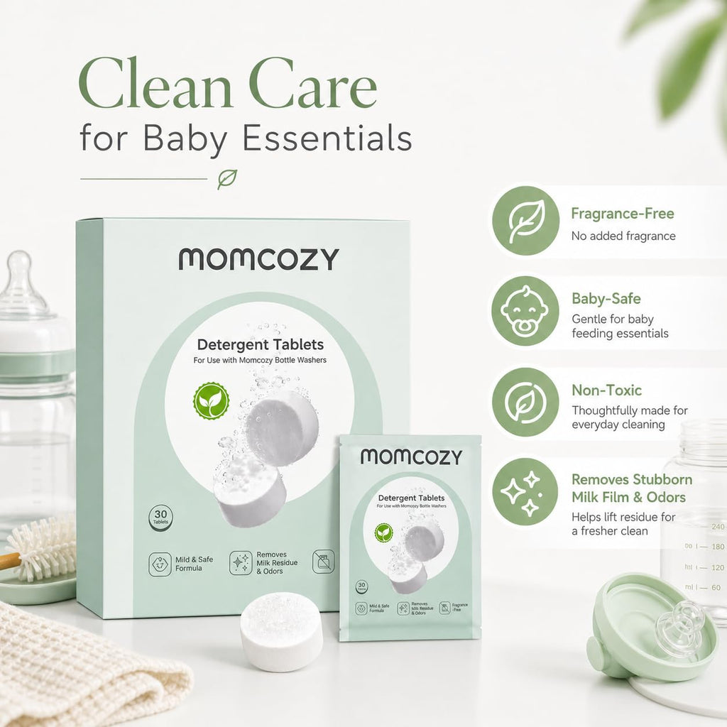 Momcozy Official Detergent Tablets for Momcozy Baby Bottle Washers, 30 Tablets