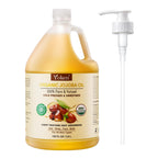 Yoken Organic Jojoba Oil 16oz, USDA Certified Cold Pressed for Skin Care | Cold Pressed Body Oil Women After Shower Unscented Carrier Massage Moisturizer Hydrating Nourishing Essential Mixing