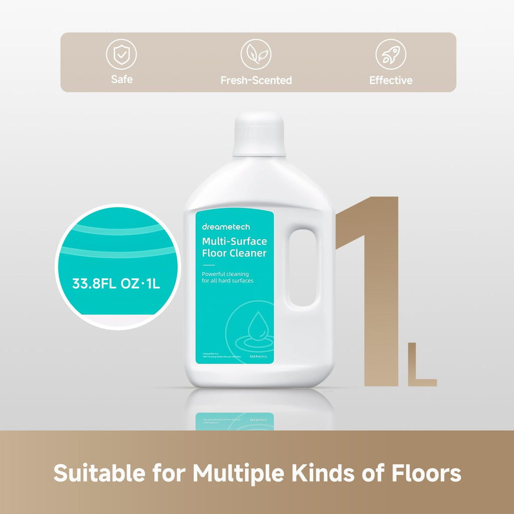 dreame Floor Cleaning Solution Compatible with Matrix Series / Aqua10 Series/X Series / Aqua10 Series/L Series Robot Vacuum and Mop (33.81 Fl Oz)