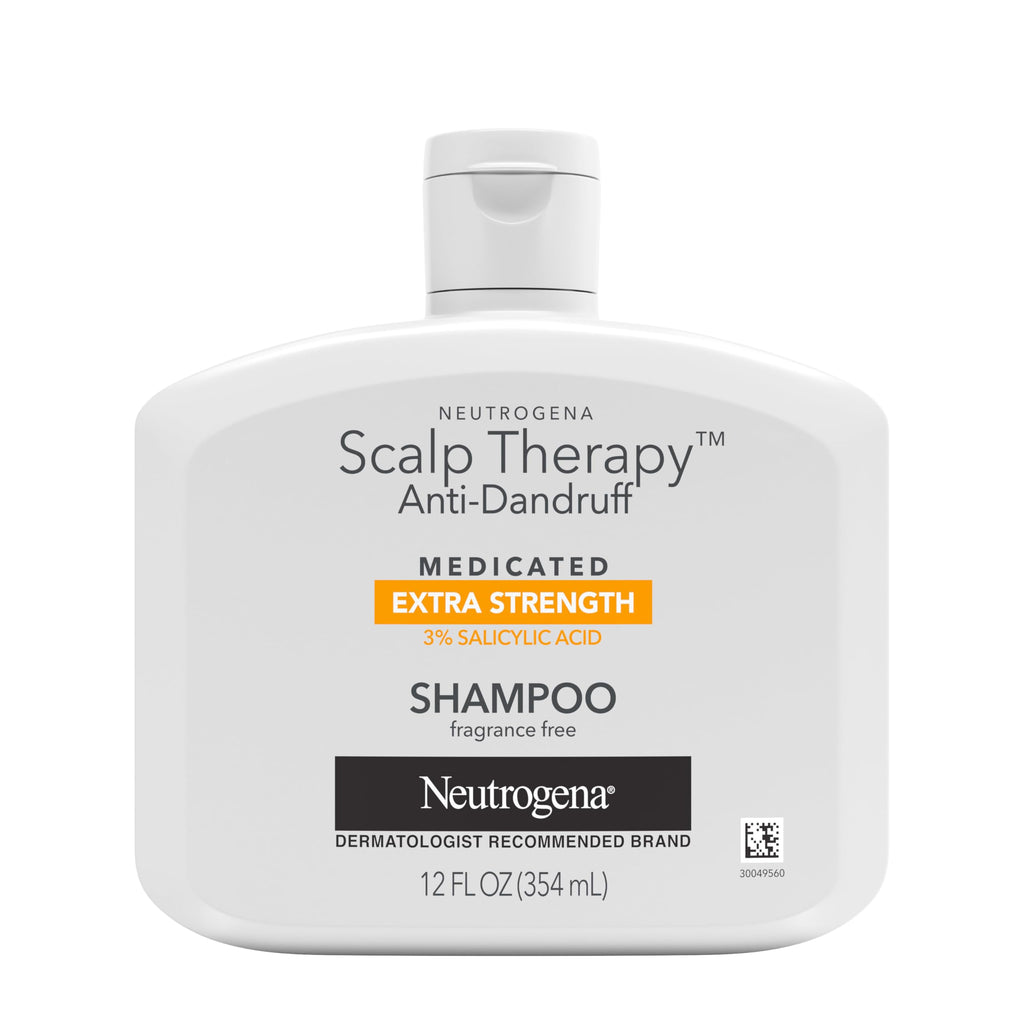 Buy now Neutrogena Scalp Therapy Anti-Dandruff Extra Strength Medicated Shampoo with 3% Salicylic Acid, Helps Prevent, Fight, & Control the Recurrence of Dandruff, Fragrance Free, 12 fl. oz at indiglob india