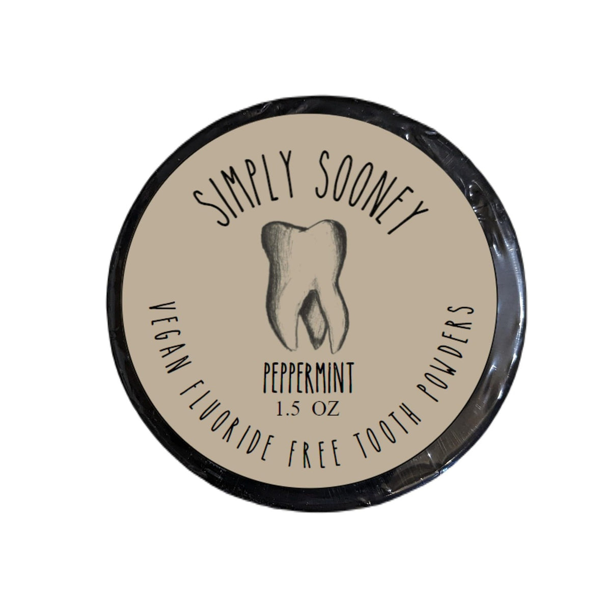 Simply Sooney Fluoride Free Toothpaste Powder I Vegan I Gluten Free I Organic Peppermint Essential Oil 1.5oz