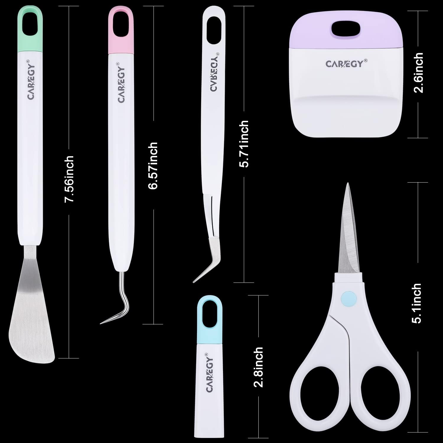 Buy now CAREGY Craft Vinyl Weeding Tools Set, Precision Craft Tools Kit, Weeding Kits for Cricut/Silhouette/Siser/Oracal 631/651/751 Vinyl at indiglob india