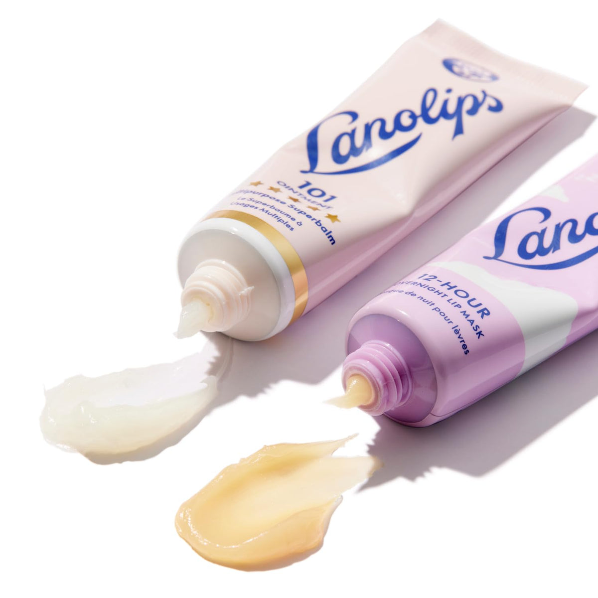 Lanolips 101 Lanolin Lip Balm & Overnight Lip Mask Duo - Mini Heroes Kit for Complete Day to Night Care - Deeply Hydrating Moisturizer Set with Pure Lanolin Oil (2 Count)