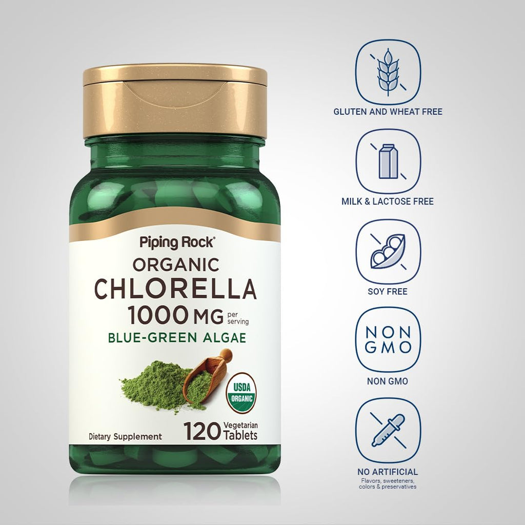 Piping Rock Chlorella | 1000mg | 120 Tablets